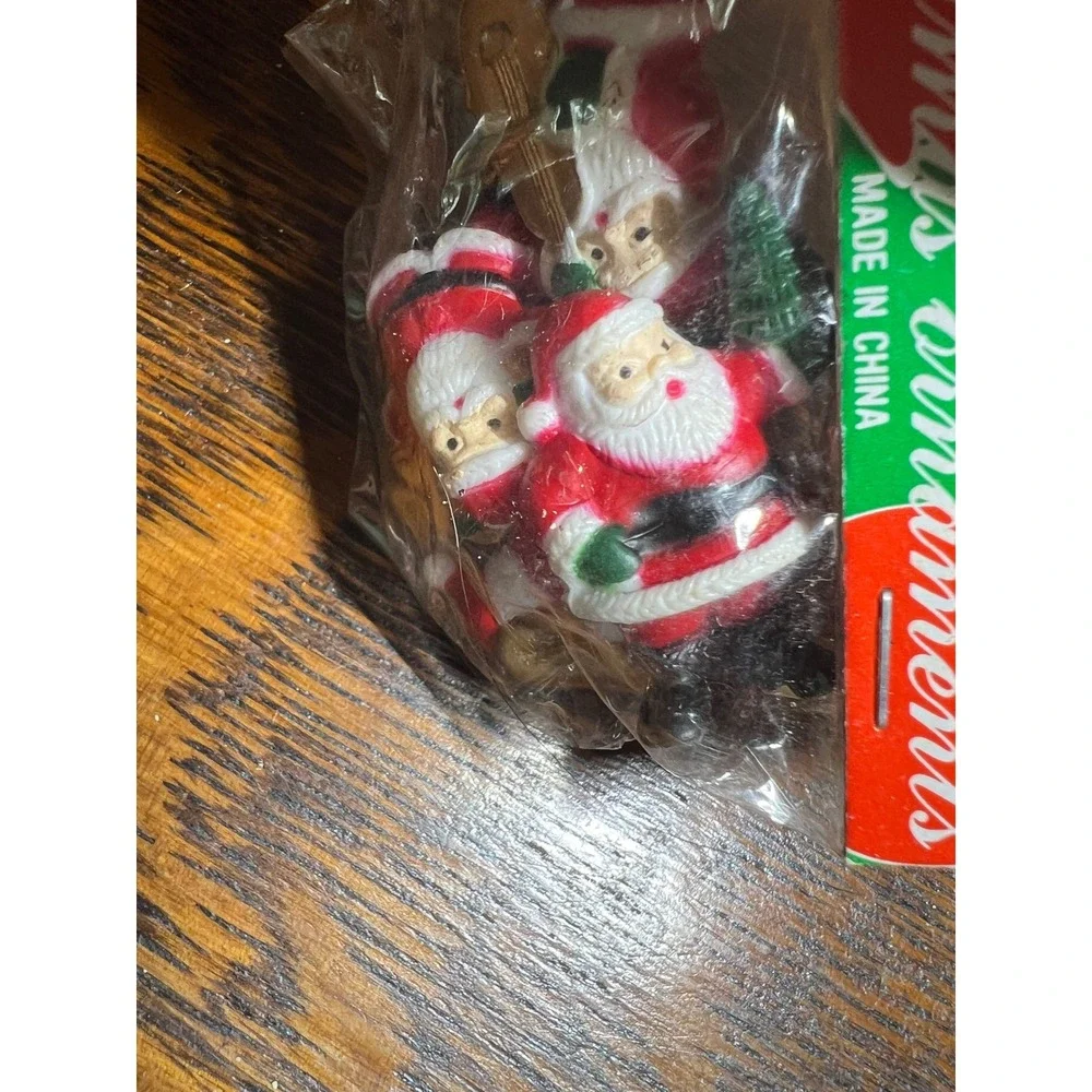 VTG Miniature Santa Claus Figurines Lot Design Miniatures Christmas Ornaments
